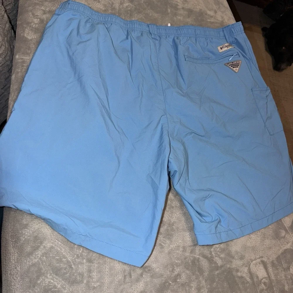 Columbia PFG Omni Shade Shorts Mens XXL Blue Fishing Swim‎ Elastic